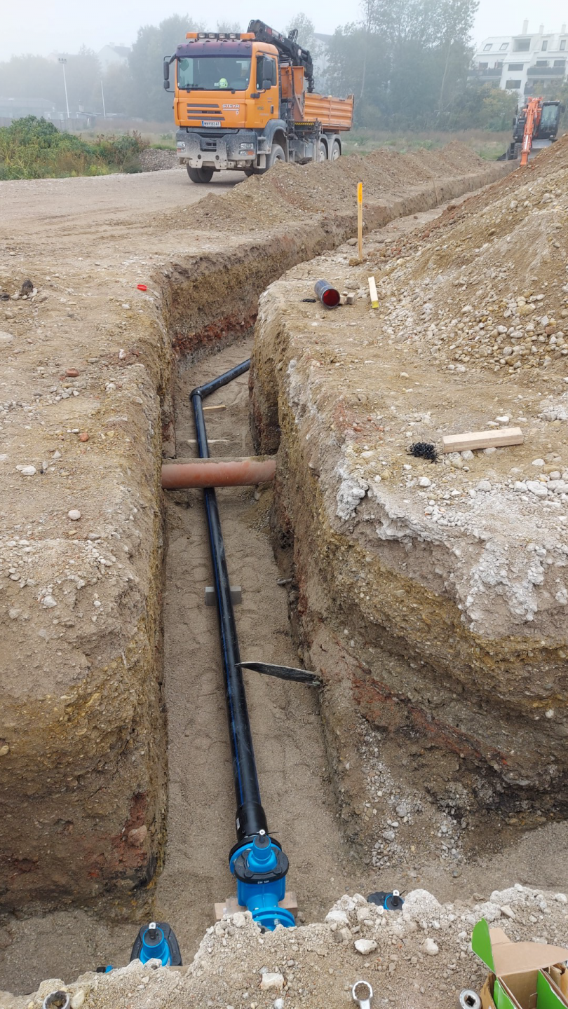 Leitungsbau Stadionareal Wiener Neustadt