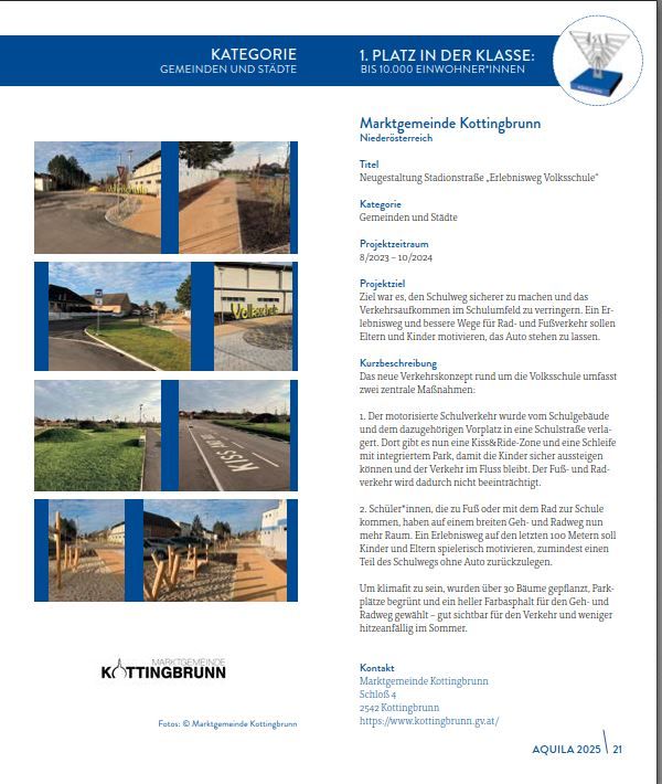 Neugestaltung Stadionstraße Kottingbrunn