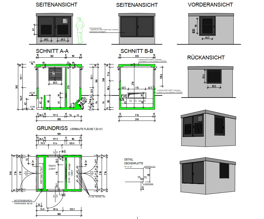 Trafostation für Hochregallager und PV-Anlage Vöslauer