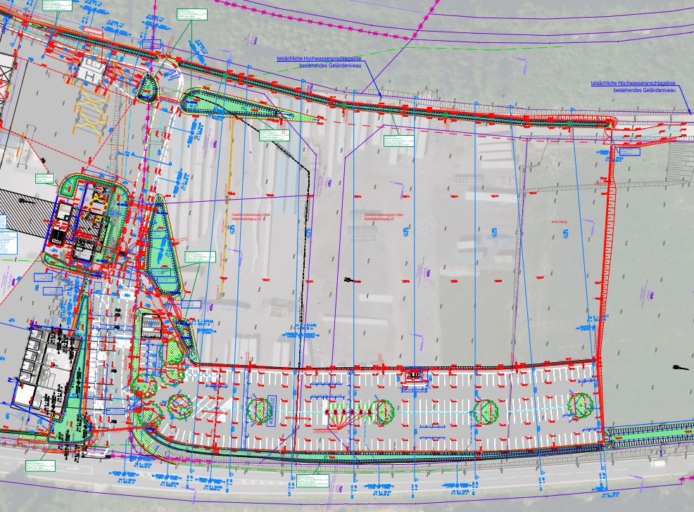 Neugestaltung Zufahrt, Stellplatzanlage und Lagerflächen für Rubner Ober-Grafendorf